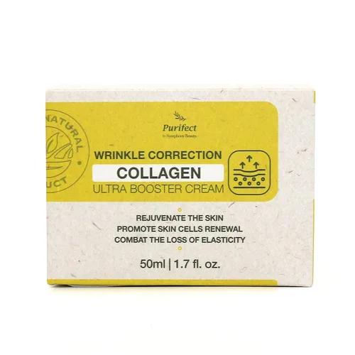 Vista 2 de Purifect Corrección de Arrugas Crema Ultra Booster de Colágeno para Mujeres y Hombres - Crema facial hidratante, apoyo antienvejecimiento, fortalece