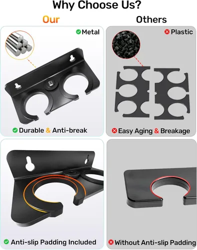 Vista 8 de Soporte de micrófono múltiple para pared (aluminio) para portátil dinámico con cable e inalámbrico, organizador de micrófono múltiple para soporte