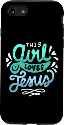 Vista 13 de Funda para iPhone 15 This Girl Loves Jesus Christian Faith Women