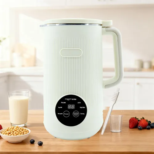 Vista 8 de Máquina automática de leche de soja 8 en 1, máquina de leche de soja de 40 onzas para almendras caseras, avena, leche de soja, pasta de arroz