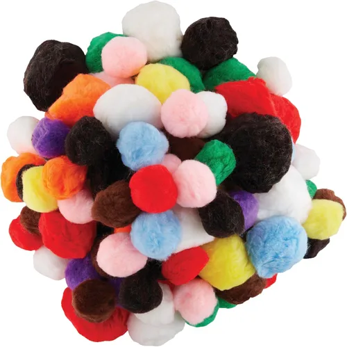 Vista 3 de Creativity Street Pompones, 16 piezas, Varios colores brillantes.