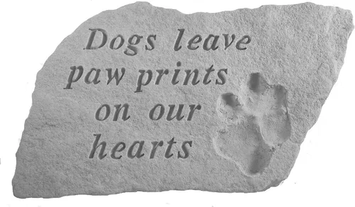 Vista 2 de Kay Berry Inc - Piedra decorativa hecha a mano con huellas de patas