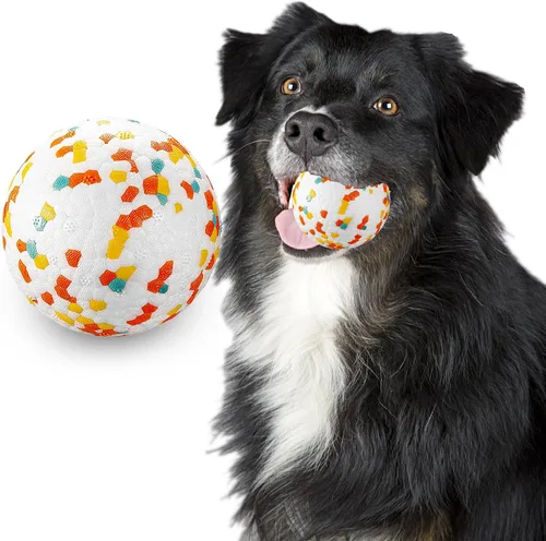 Vista 12 de Bolas para Perros, Bola de Juguete Indestructible para Perros Masticadores Agresivos, Bola Interactiva Duradera de Alta Elasticidad para Entrenar