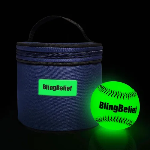 Vista 9 de Béisbol súper brillante que brilla en la oscuridad, pelota de fútbol, voleibol, fútbol, béisbol luminoso iluminado, fútbol