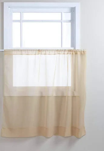 Vista 42 de Stylemaster Elegance Cenefa recta de gasa transparente, 60 x 14 pulgadas, color dorado