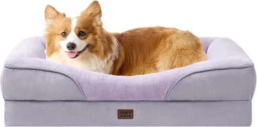 Vista 61 de EHEYCIGA Cama ortopédica para perros medianos, sofá cama de espuma viscoelástica con lados, forro impermeable y funda extraíble lavable, sofá