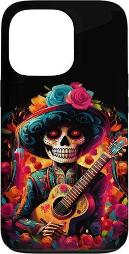 Vista 10 de iPhone 16 Sugar Skull Day of the DEAD Dia de Los Muertos Mariachi Case