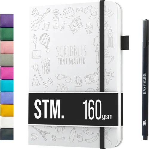 Vista 39 de Cuaderno de cuadrícula de puntos con viñetas Cuadernos diarios A5 para escritura personal, trabajo, mujeres papel grueso de 120gsm, tapa dura