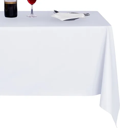 Vista 15 de sancua - Mantel rectangular de PVC 100 % impermeable, 54 x 54 pulgadas, vinilo a prueba de aceite, derrames, fácil de limpiar con un paño, para Beige