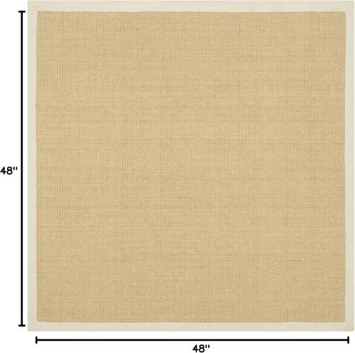 Vista 143 de Alfombra de sisal Safavieh, de color maíz y negro, tejida a mano, de la colección de fibras naturales; 5 x 8 pulgadas, NF441A, Tela, Gris / Gris