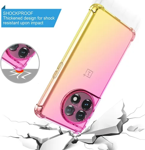 Vista 7 de Funda para OnePlus 11, One Plus 11 5G PHB110, funda transparente para teléfono con degradado, delgada, antiarañazos, flexible, funda protectora a