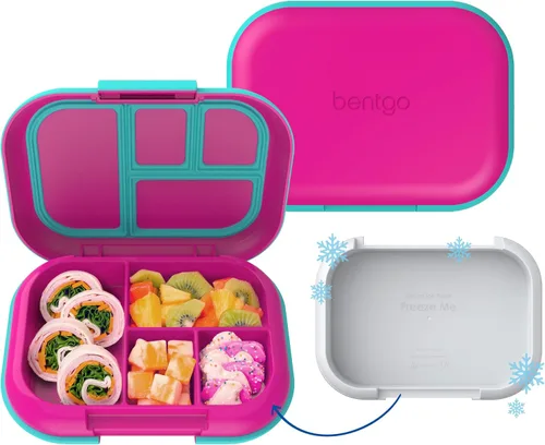 Vista 14 de Bentgo Chill Kids - Lonchera Bento de 4 compartimentos a prueba de fugas Aguamarina