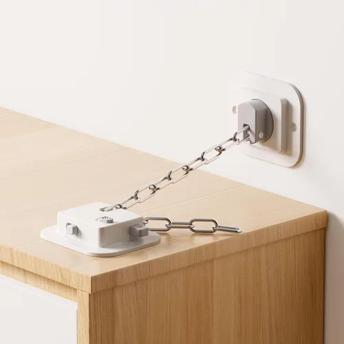 Vista 6 de YEYA - Anclaje para muebles antipunta sin taladro, ajustable de 10 pulgadas, paquete de 2