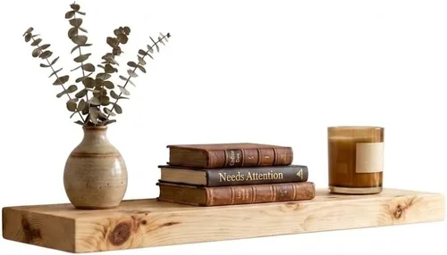 Vista 43 de joelsantiques Estantes flotantes de madera de 18 pulgadas para pared, 18 x Beige