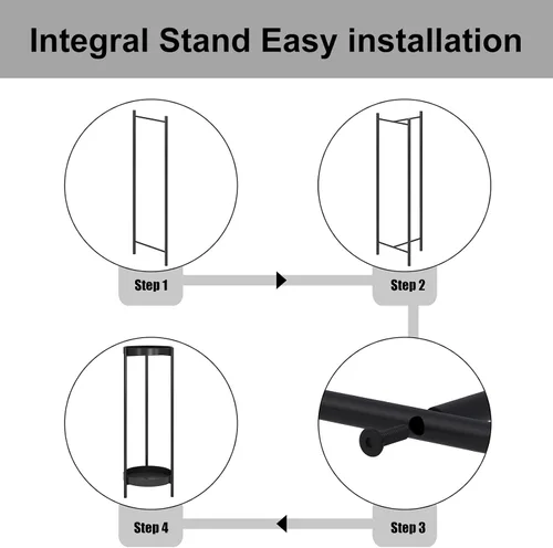 Vista 6 de Soporte para plantas alto de 2 niveles - Estante porta macetas de metal de 30" para interiores y exteriores para múltiples plantas, estante