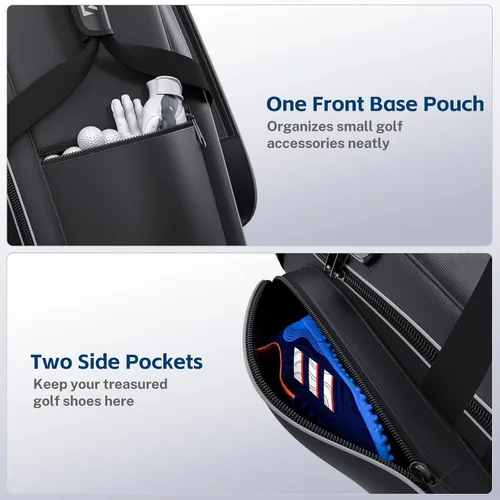 Vista 5 de APTY - Bolsa de viaje para palos de golf con funda rígida, con ruedas, acolchada, para equipaje de línea aérea - con cerradura combo integrada