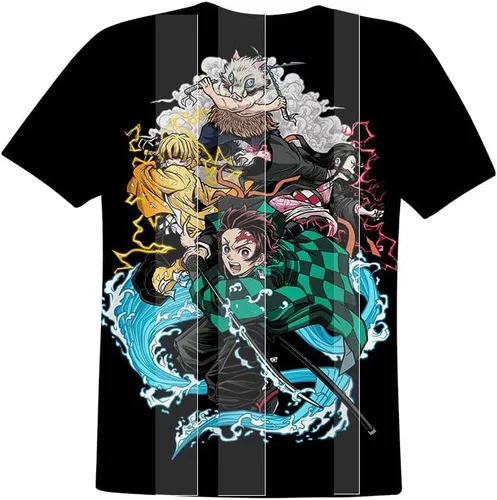 Vista 2 de Camiseta de anime con impresión 3D corta de anime japonés para mujer Cotta