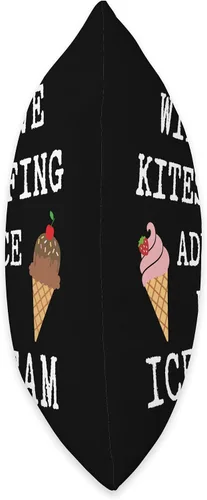 Vista 2 de Kitesurfing Gifts Kitesurfer Equipment Kitesurf Advice for Ice Cream - Cojín de kitesurf, 16 x 16, multicolor