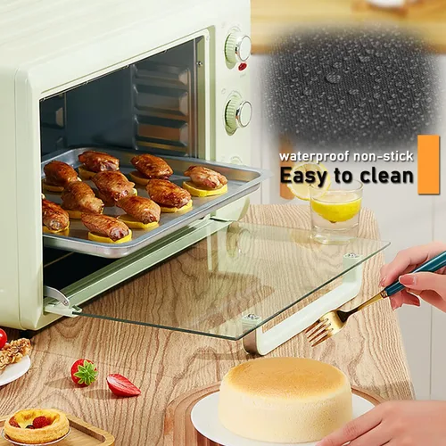 Vista 2 de Revestimientos para horno para la parte inferior del horno, paquete de 5 tapetes grandes y resistentes, 17 x 25 pulgadas, antiadherentes