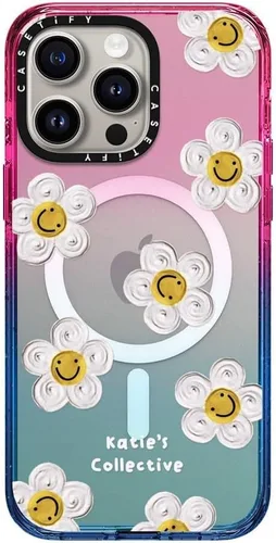 Vista 31 de CASETiFY Funda para iPhone 15 Pro Max, compatible con MagSafe Protección contra caídas de grado militar 4x de 8.2 pies Cheetah Paradise Pink