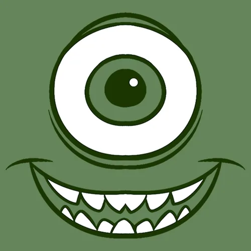 Vista 2 de Fifth Sun Monsters Inc Mike Wazowski Eye - Camiseta para hombre, Verde