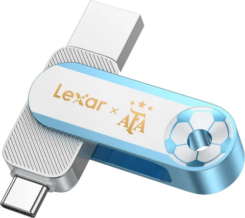 Vista 8 de Lexar Unidad dual de estado sólido de 128 GB D500 USB 3.2 Gen 1, para dispositivos USB tipo C/USB tipo A, lectura de hasta 400 MB/s, compatible