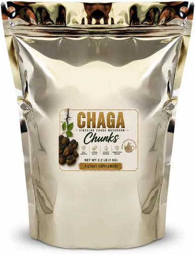 Vista 10 de Trozos de hongos chaga siberianos cosechados salvajes 3 oz (85g)