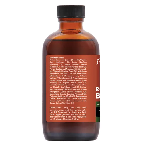 Vista 8 de Sunny Isle Aceite de Batana de Romero y Menta 4oz Cabello y Cuero