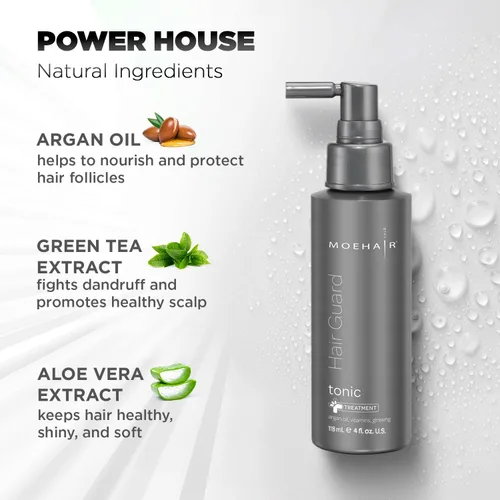 Vista 2 de MOEHAIR Tónico capilar Mejora la salud del cuero cabelludo y el cabello Estimula los folículos Tónico voluminizador Infundido con aceite