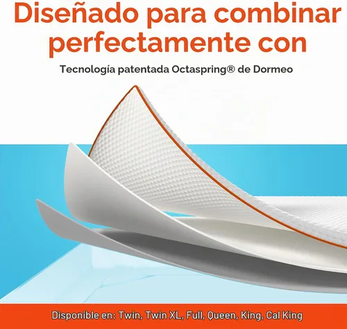 Vista 7 de Dormeo Protector de colchón impermeable de alta calidad, tamaño individual, capa protectora contra manchas y derrames, refrescante, absorbe