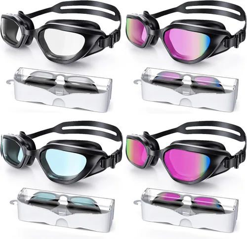 Vista 15 de Swim Goggles, Unisex Adult Swimming Goggles Upgraded Anti Fog Anti UV No Leakage Wide View for Men Women Youth
