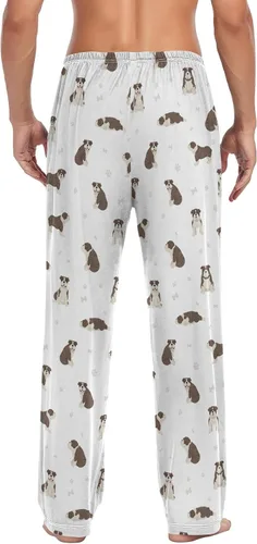 Vista 2 de Ollabaky Pantalones de pijama para hombre, pantalones de descanso con bolsillos, Multi