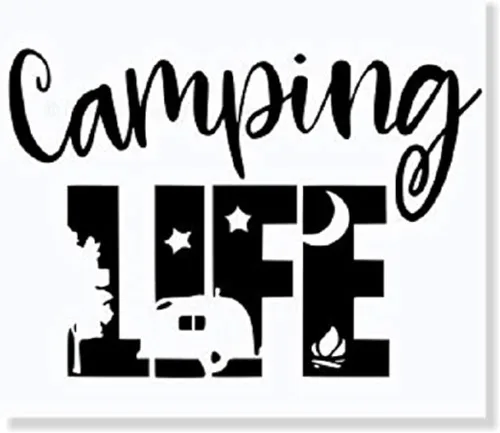 Vista 4 de Camping Life - Calcomanías de vinilo para autocaravanas, calcomanías de interior para remolques de caravanas, calcomanías para caravanas refranes