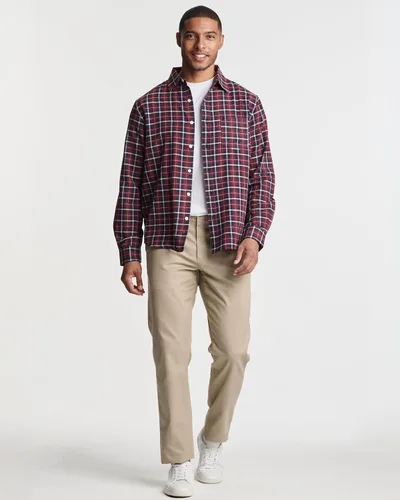 Vista 5 de Real Essentials Paquete de 3 Camisa de manga larga con botones de popelina y bolsillo para hombre (disponible en tallas grandes y altas)