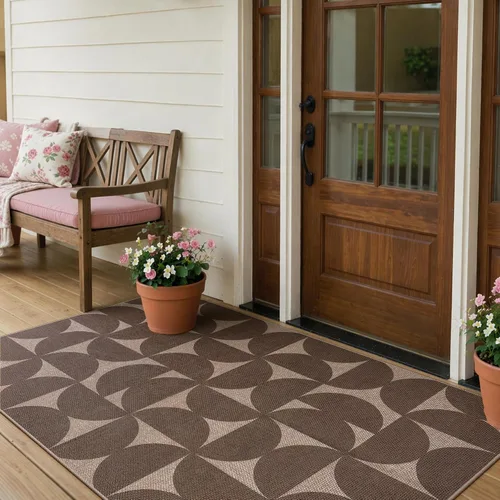 Vista 39 de Lahome Tapetes geométricos para puerta de interior para entrada, alfombra antideslizante lavable de 2 x 3 negro / neutro