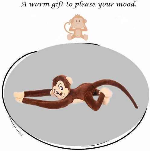 Vista 2 de zhidiloveyou Animales de peluche colgantes de mono para niños y adultos (27 pulgadas)