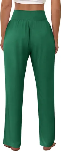 Vista 3 de Neer 3 piezas de pantalones de yoga de pierna ancha para mujer, cómodos, holgados, de cintura alta, pantalones deportivos casuales