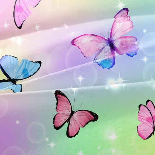 Vista 5 de Juego de edredón de tamaño individual con diseño de mariposa para niñas, suave microfibra cepillada con 1 edredón y 2 fundas de almohada, decoración