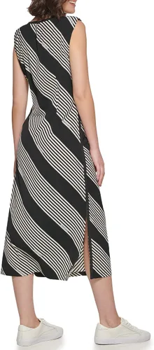 Vista 4 de Karl Lagerfeld Paris Maxi con logotipo de crepe martillado para mujer