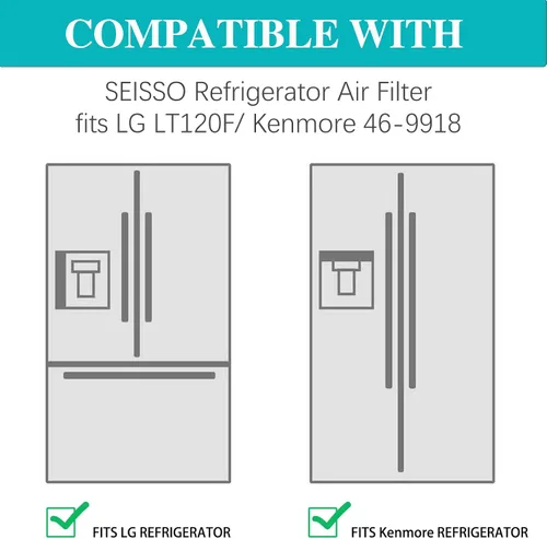Vista 4 de SEISSO LT120F - Filtro de aire fresco para refrigerador LG, compatible con Kenmore, refresca el aire del refrigerador, absorbe olores, 3 paquetes