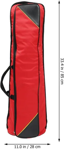 Vista 7 de ERINGOGO Bolsa de trombón Tenor, bolsa acolchada para trombón bajo con correa ajustable para el hombro, bolsillo para accesorios, funda