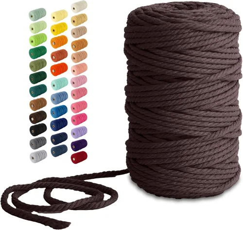 Vista 51 de Nook Theory Hilo de macramé de 3mm 109 yardas - Cuerda de macramé suave de 4mm, 5mm perfecta para nudos - Suministros de macramé para colgadores