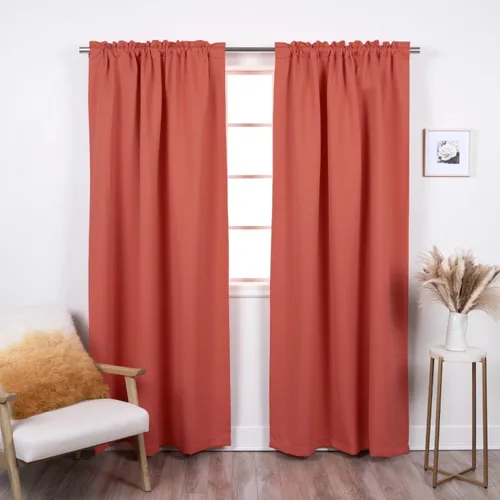Vista 34 de Best Home Fashion Paneles de cortinas opacas de alta calidad, con aislamiento térmico sólido, cortinas opacas para tratamiento de ventanas
