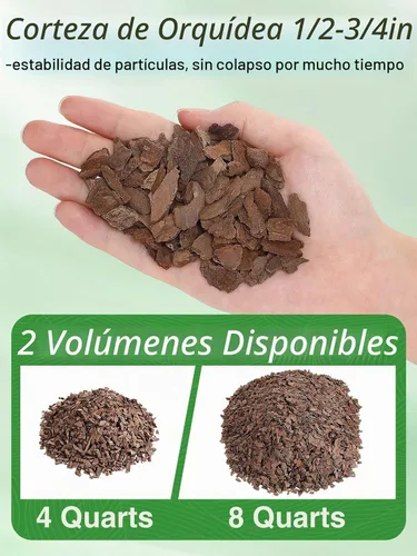Vista 6 de Corteza de orquídea de pino de Nueva Zelanda de 8 cuartos – 1/2-3/4 pulgadas de mantillo orgánico secado al sol, medio transpirable para plantas