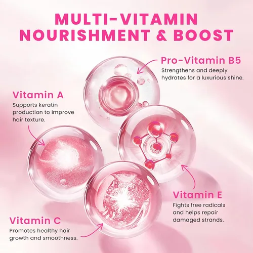 Vista 4 de Cápsulas de aceite para el cabello, vitaminas A, E y Pro B5, suero enriquecido con aceite de argán, macadamia, aceites de aguacate y aceite marroquí