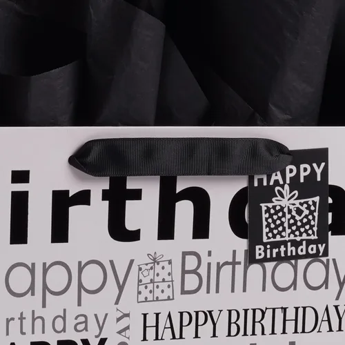 Vista 6 de JWSCYSY Bolsa de regalo extra grande de 16 pulgadas con papel de seda y tarjeta, bolsa de regalo de feliz cumpleaños para hombres y mujeres, 16 x