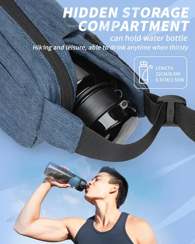 Vista 8 de Riñoneras para hombres, bolsos cruzados para mujeres, riñonera de moda, mochila de cintura para entrenamiento al aire libre, viajes, uso casual
