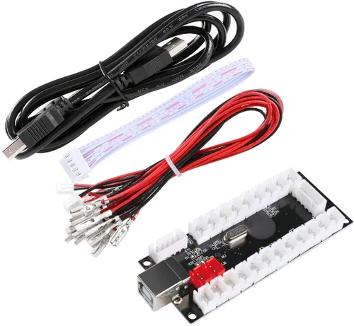 Vista 4 de Easyget 2-Player DIY Arcade Kit USB to Joystick Arcade DIY Parts Kit For PC, Windows, MAME, Raspberry Pi - 2x Zero Delay USB Encoder + 2x Arcade