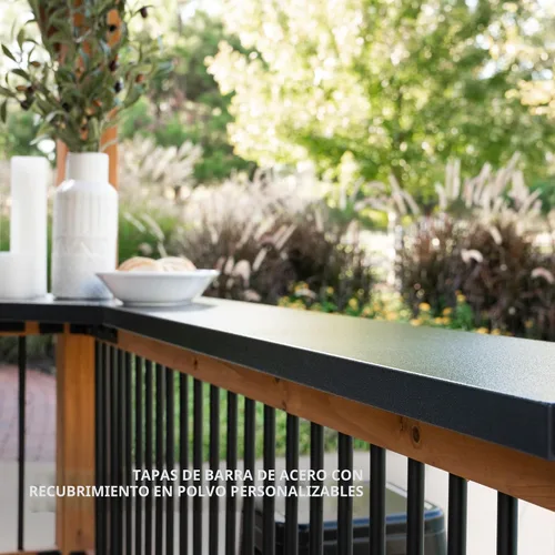 Vista 8 de Backyard Discovery Granada - Pabellón de madera de cedro para parrilla BBQ de 10' x 9' con techo rígido de acero galvanizado, barras superiores