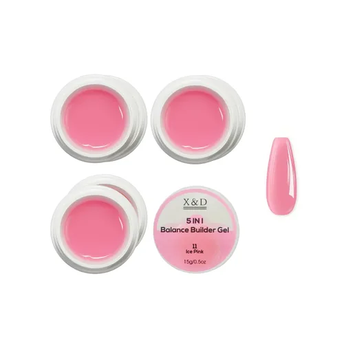 Vista 21 de X&D Kit de uñas de poligel, 3 piezas de gel de uñas de gel natural transparente, kit de gel de uñas de secado rápido, juego de gel de uñas